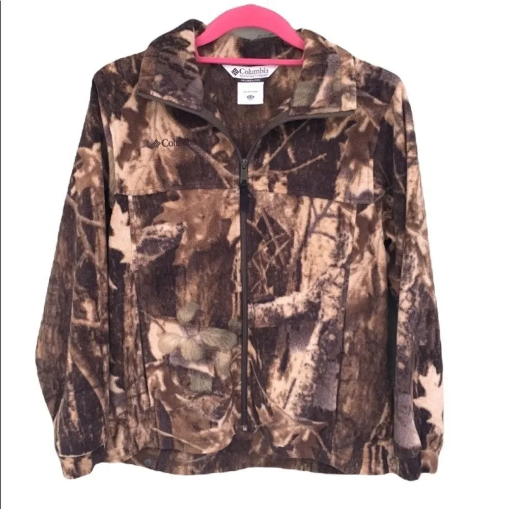 Columbia Camo Zip Up Sz 14/16 Youth Jacket